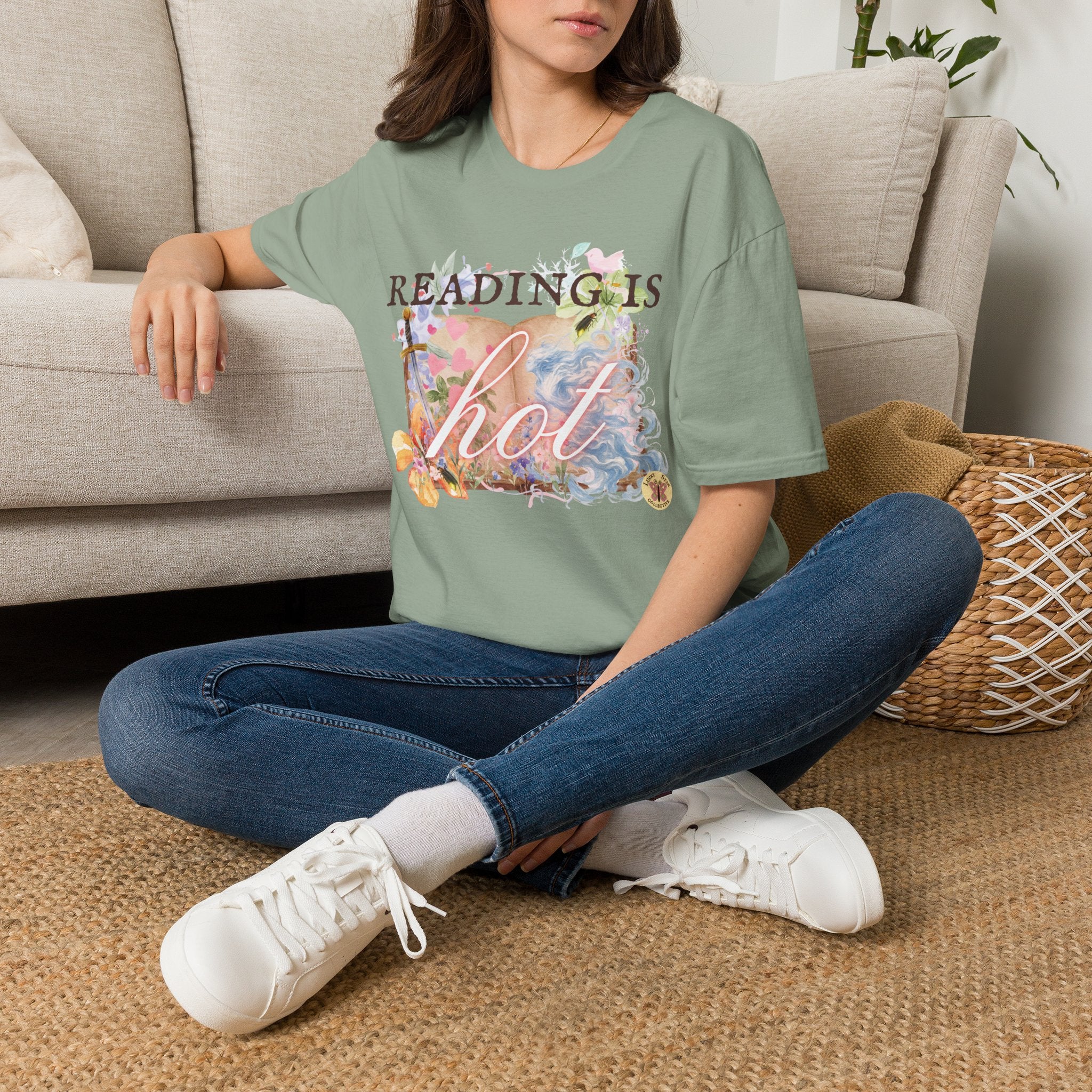 Reading is Hot Unisex T-Shirt - Blue Wind