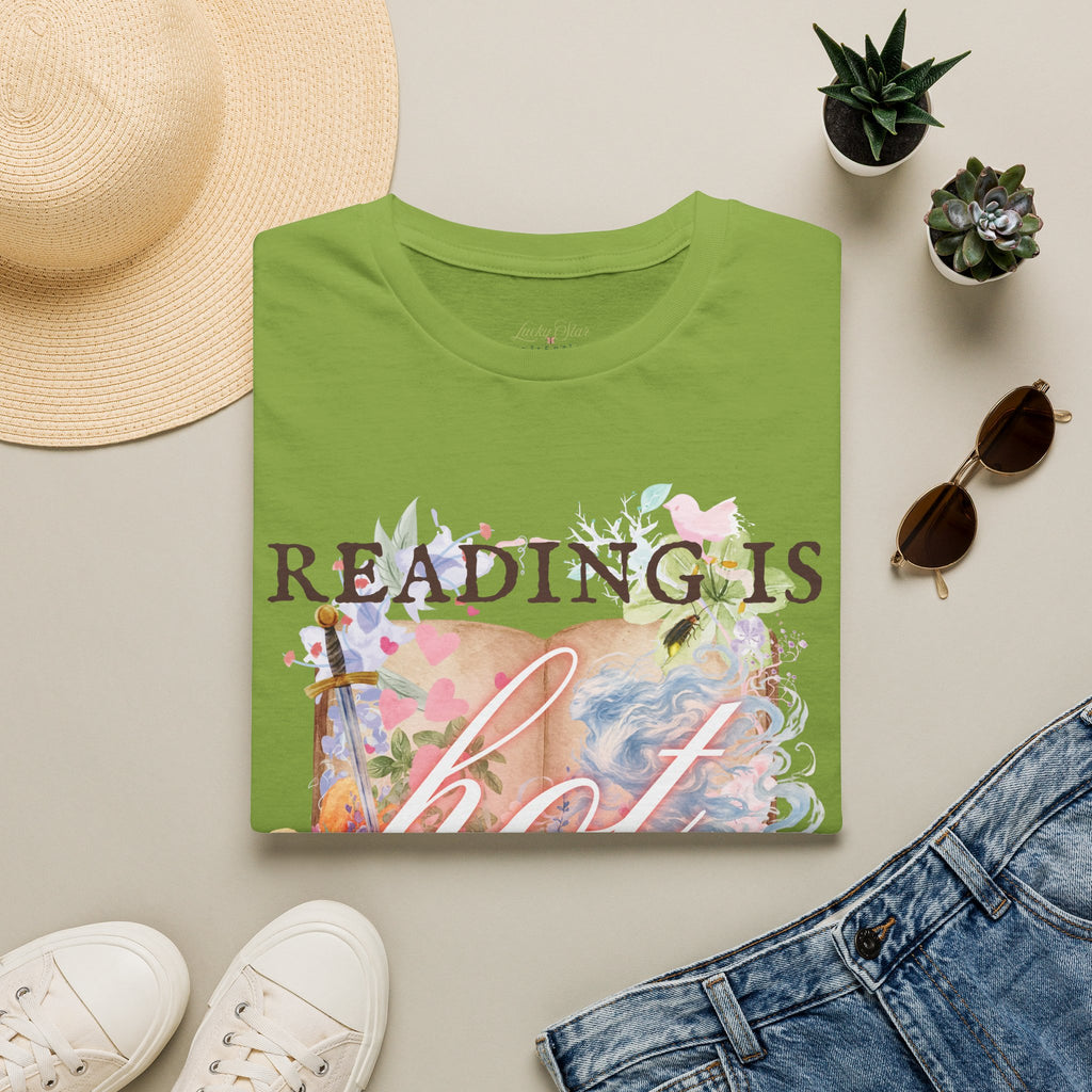 Reading is Hot Unisex T-Shirt - Blue Wind