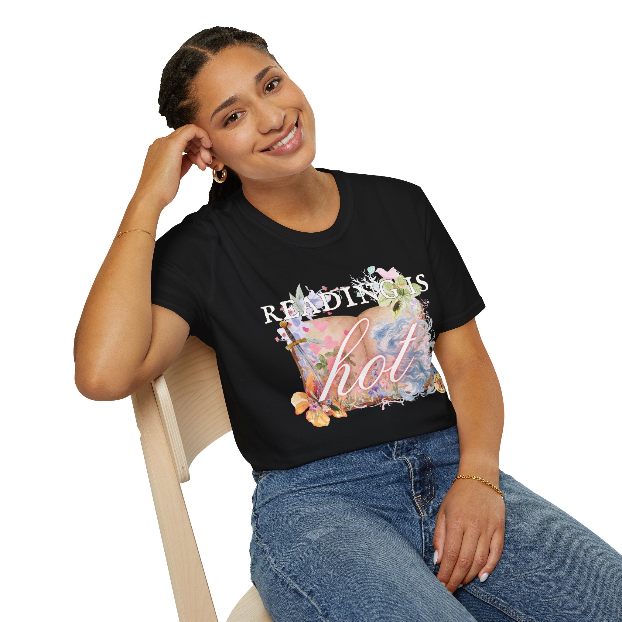 Reading is Hot Unisex T-Shirt - Blue Wind