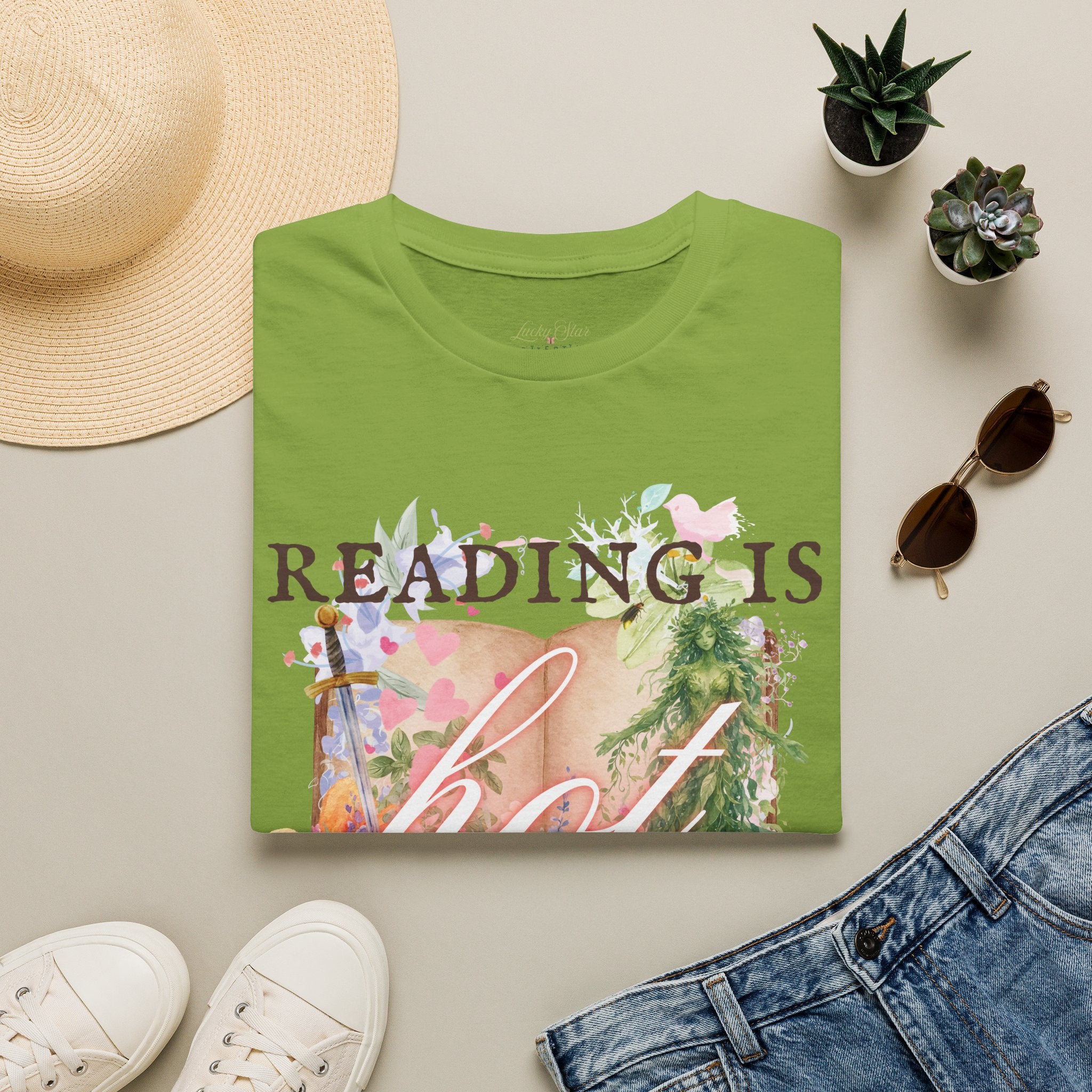 Reading is Hot Unisex T-Shirt - Green Planet