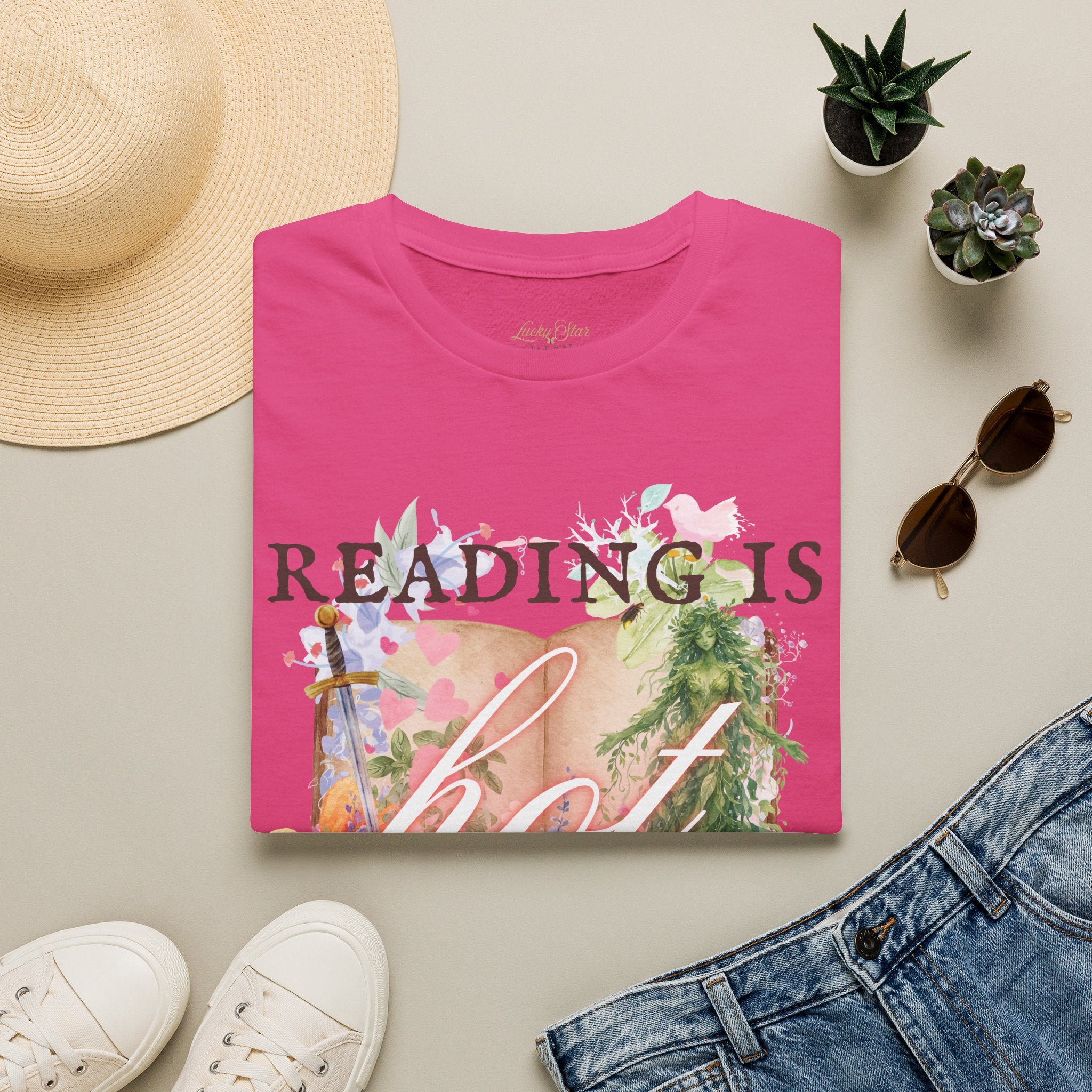 Reading is Hot Unisex T-Shirt - Green Planet