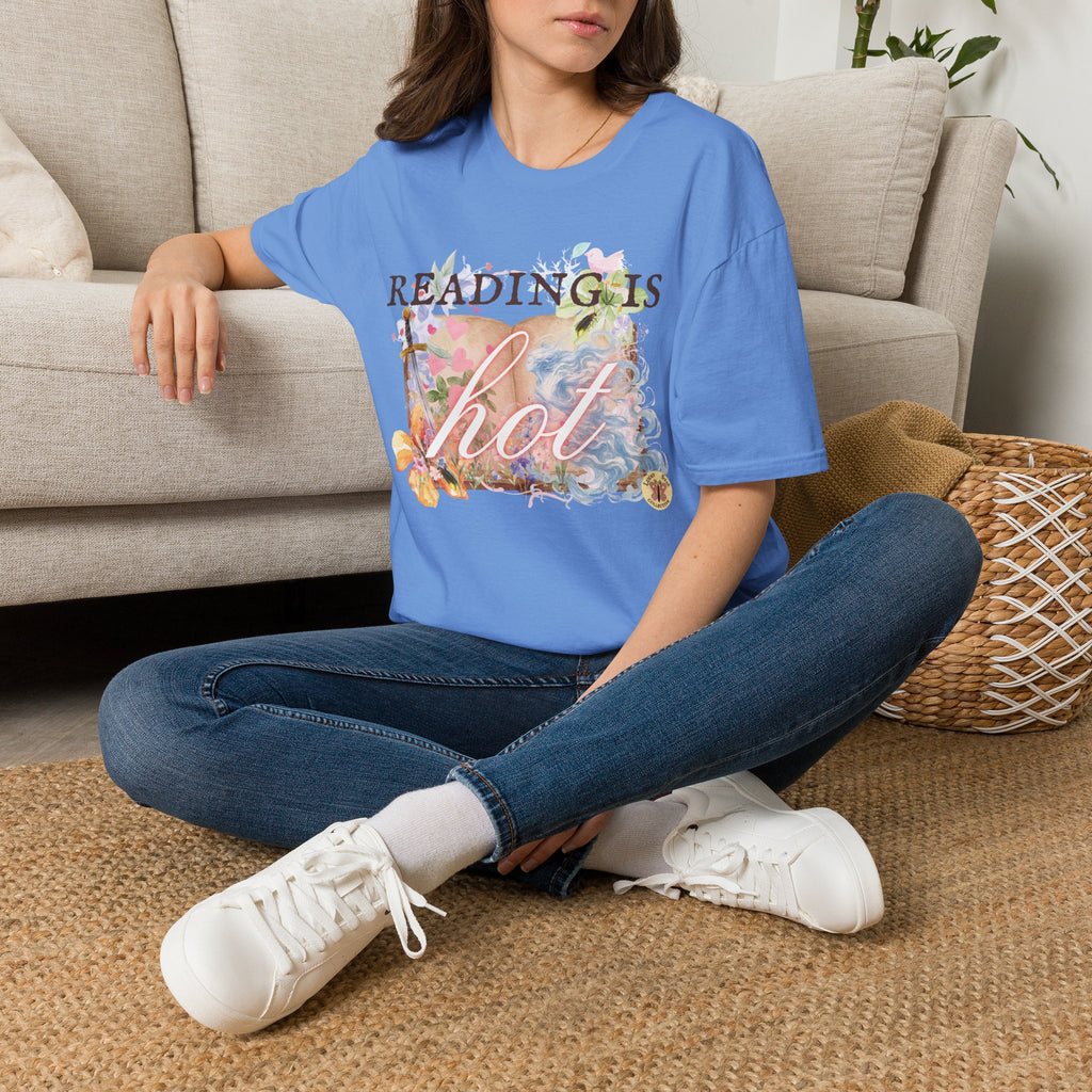Reading is Hot Unisex T-Shirt - Blue Wind
