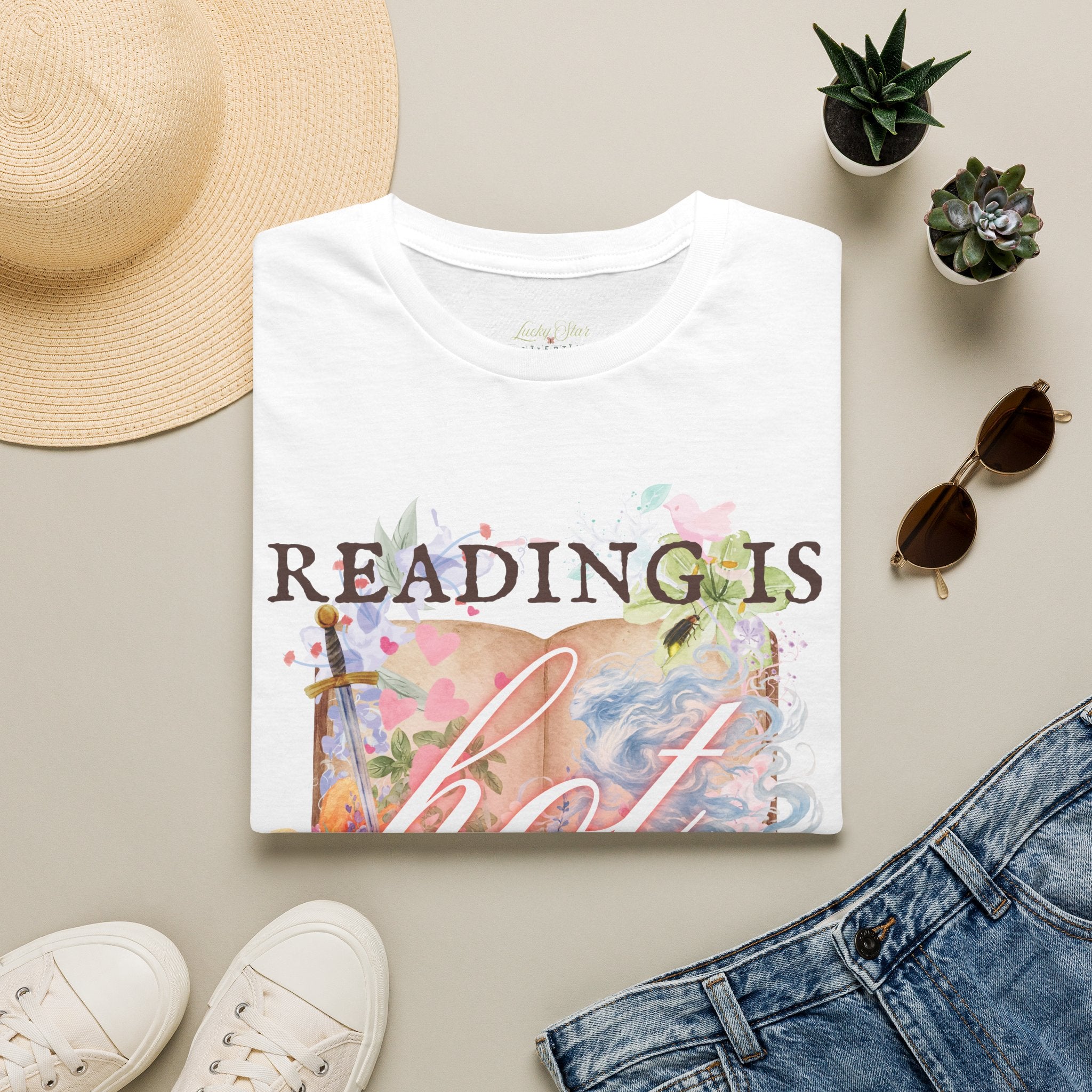 Reading is Hot Unisex T-Shirt - Blue Wind