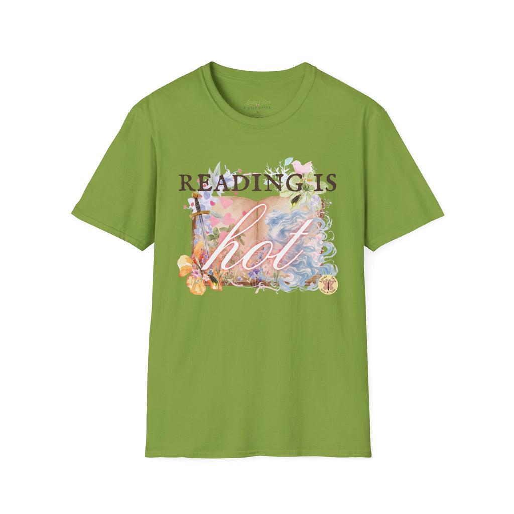 Reading is Hot Unisex T-Shirt - Blue Wind