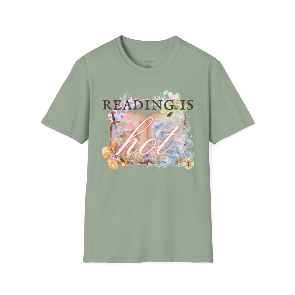 Reading is Hot Unisex T-Shirt - Blue Wind