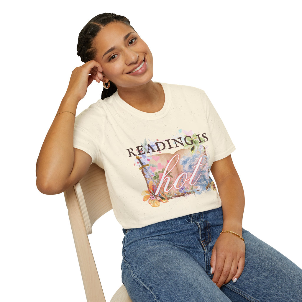 Reading is Hot Unisex T-Shirt - Blue Wind