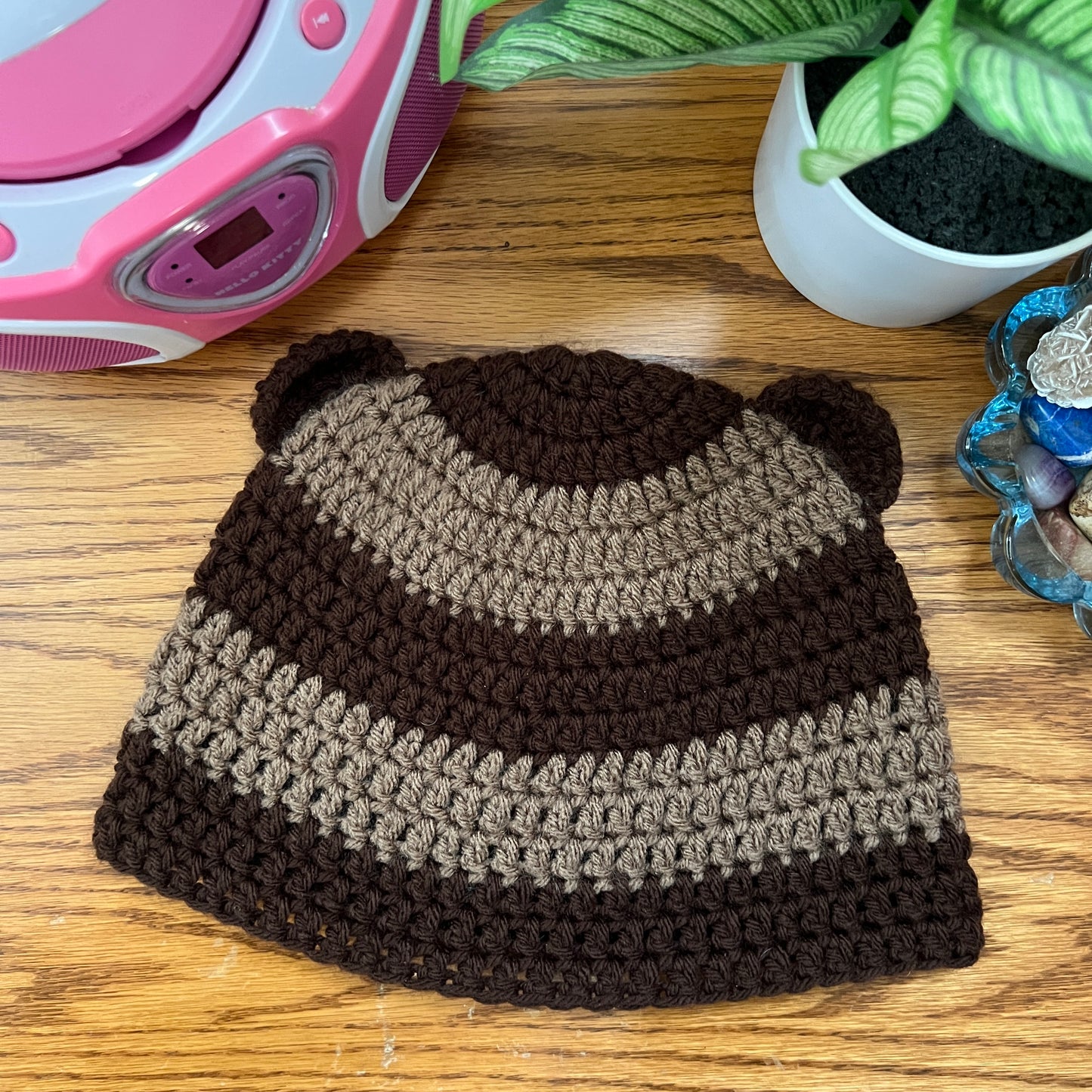 Striped Teddy Bear Hat