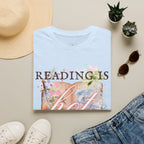 Reading is Hot Unisex T-Shirt - Blue Wind