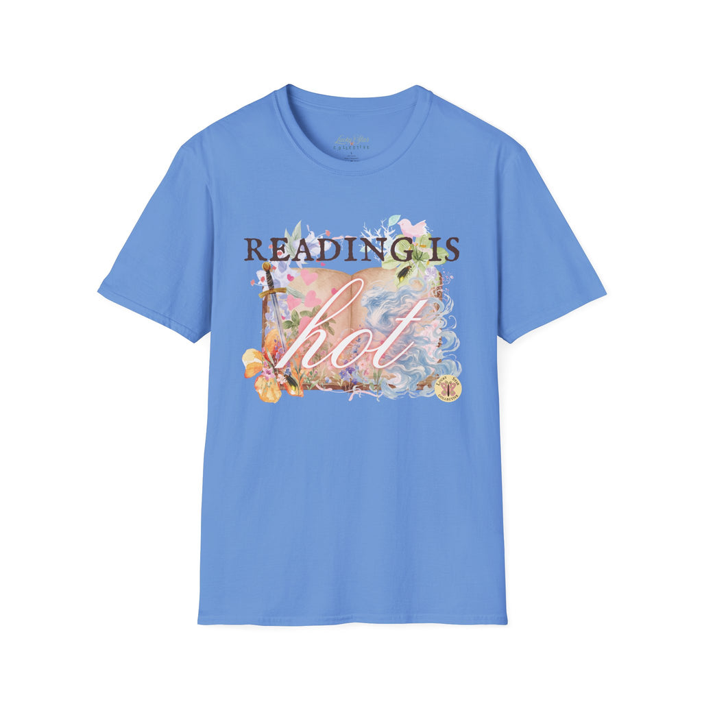 Reading is Hot Unisex T-Shirt - Blue Wind