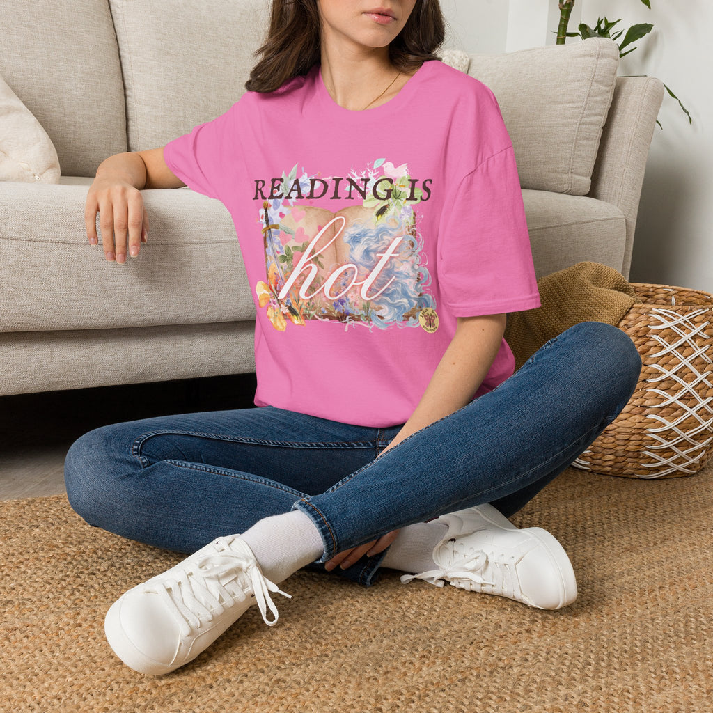 Reading is Hot Unisex T-Shirt - Blue Wind