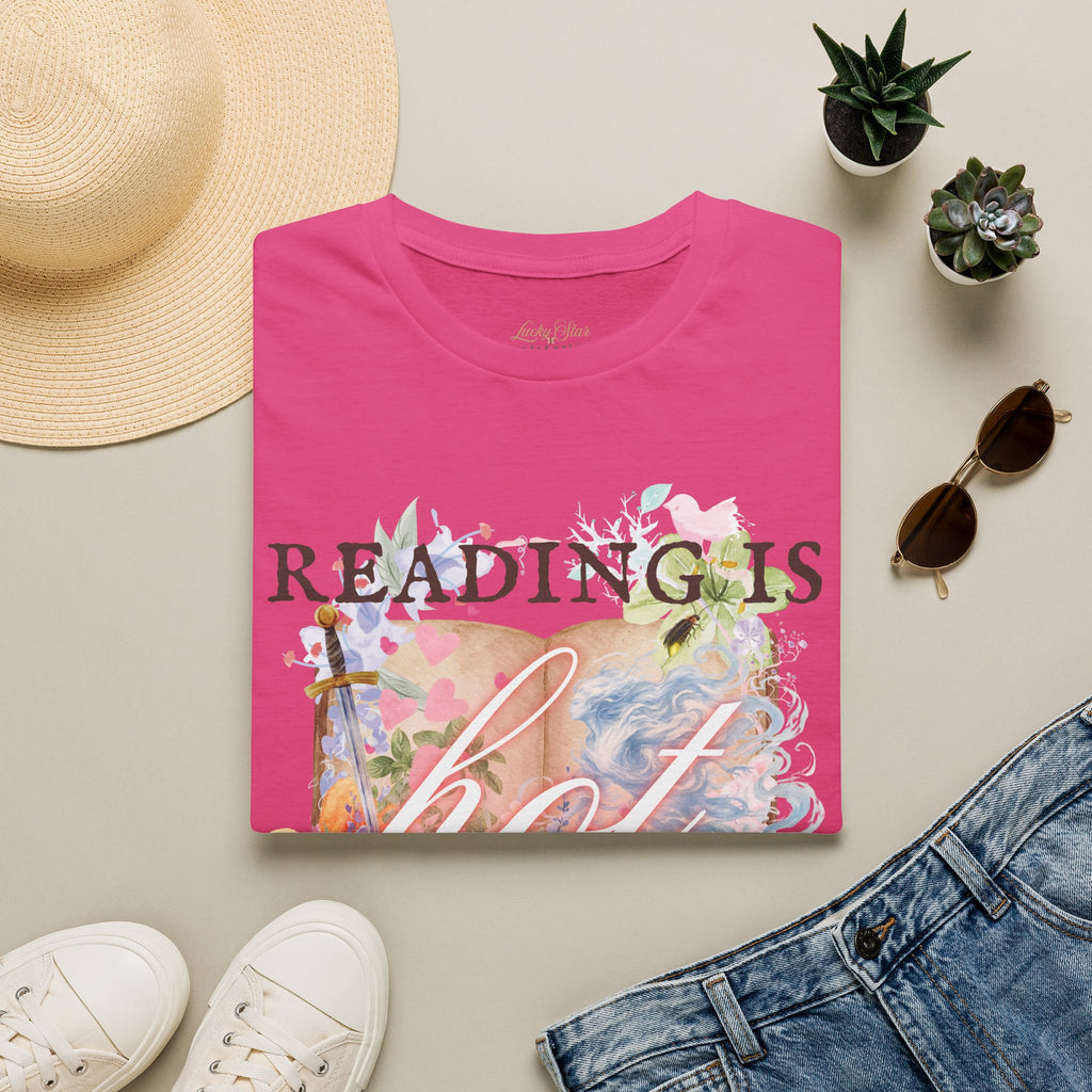 Reading is Hot Unisex T-Shirt - Blue Wind