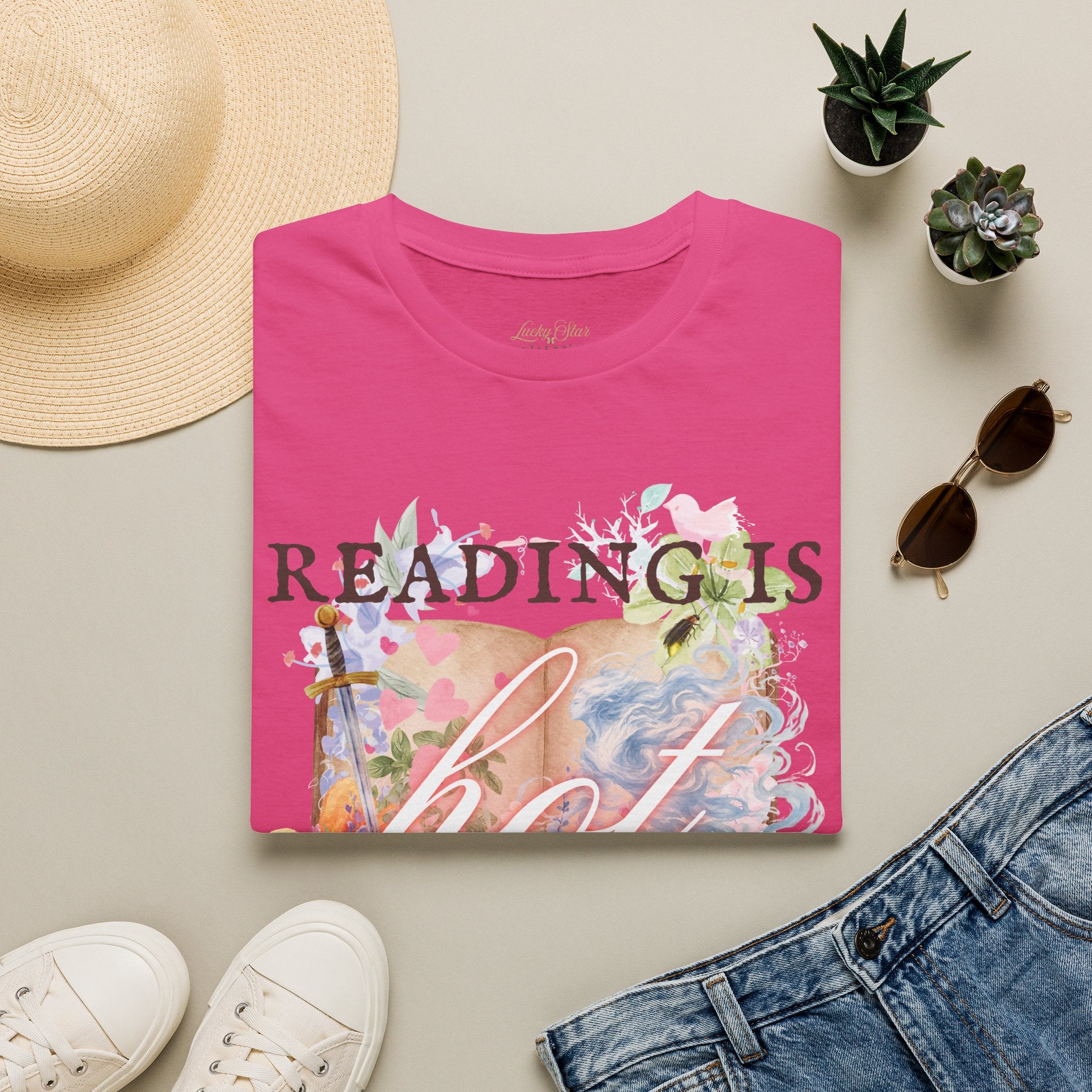 Reading is Hot Unisex T-Shirt - Blue Wind
