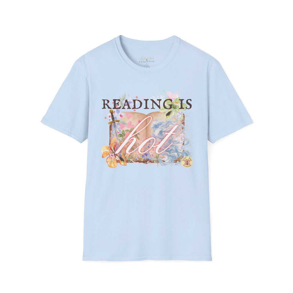 Reading is Hot Unisex T-Shirt - Blue Wind