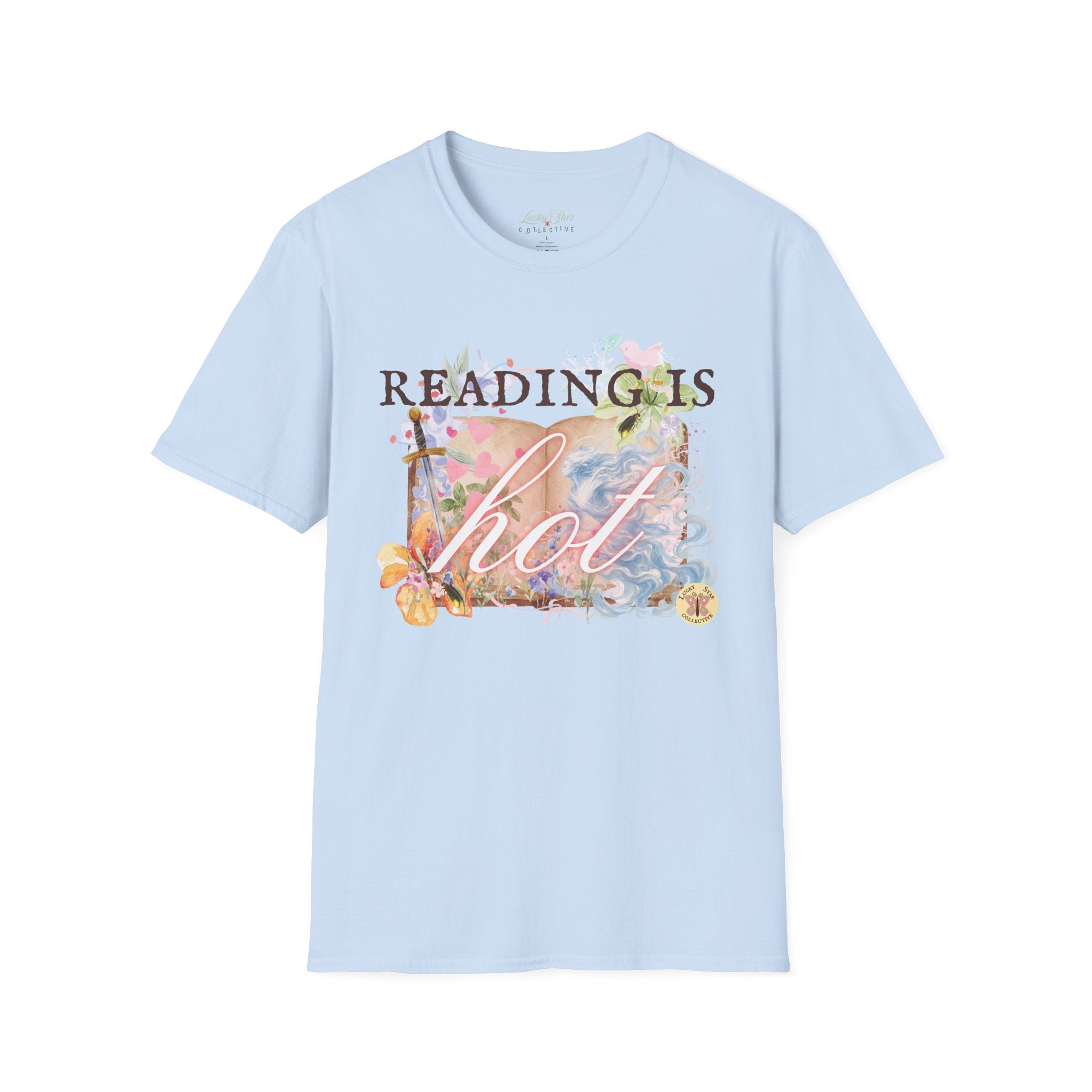 Reading is Hot Unisex T-Shirt - Blue Wind