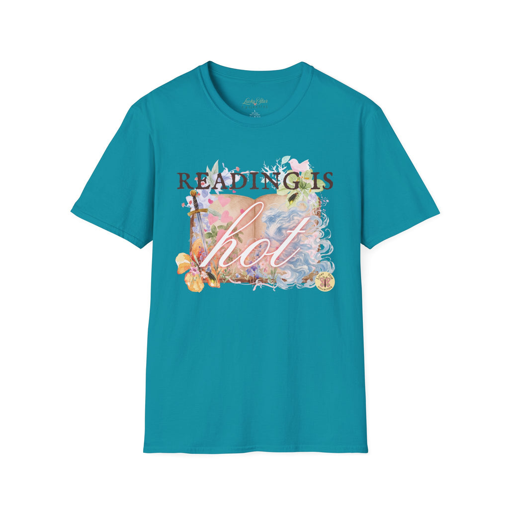 Reading is Hot Unisex T-Shirt - Blue Wind
