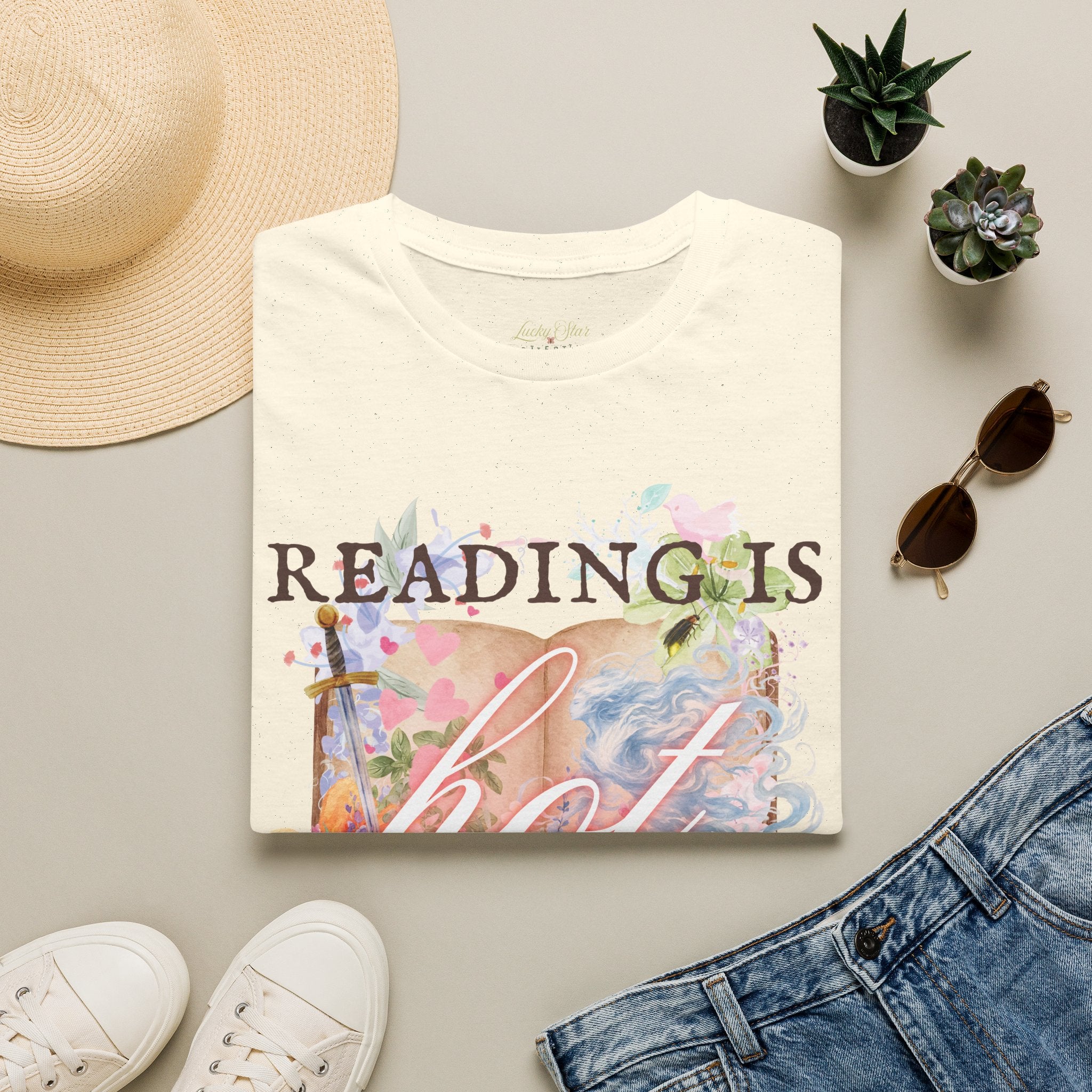 Reading is Hot Unisex T-Shirt - Blue Wind
