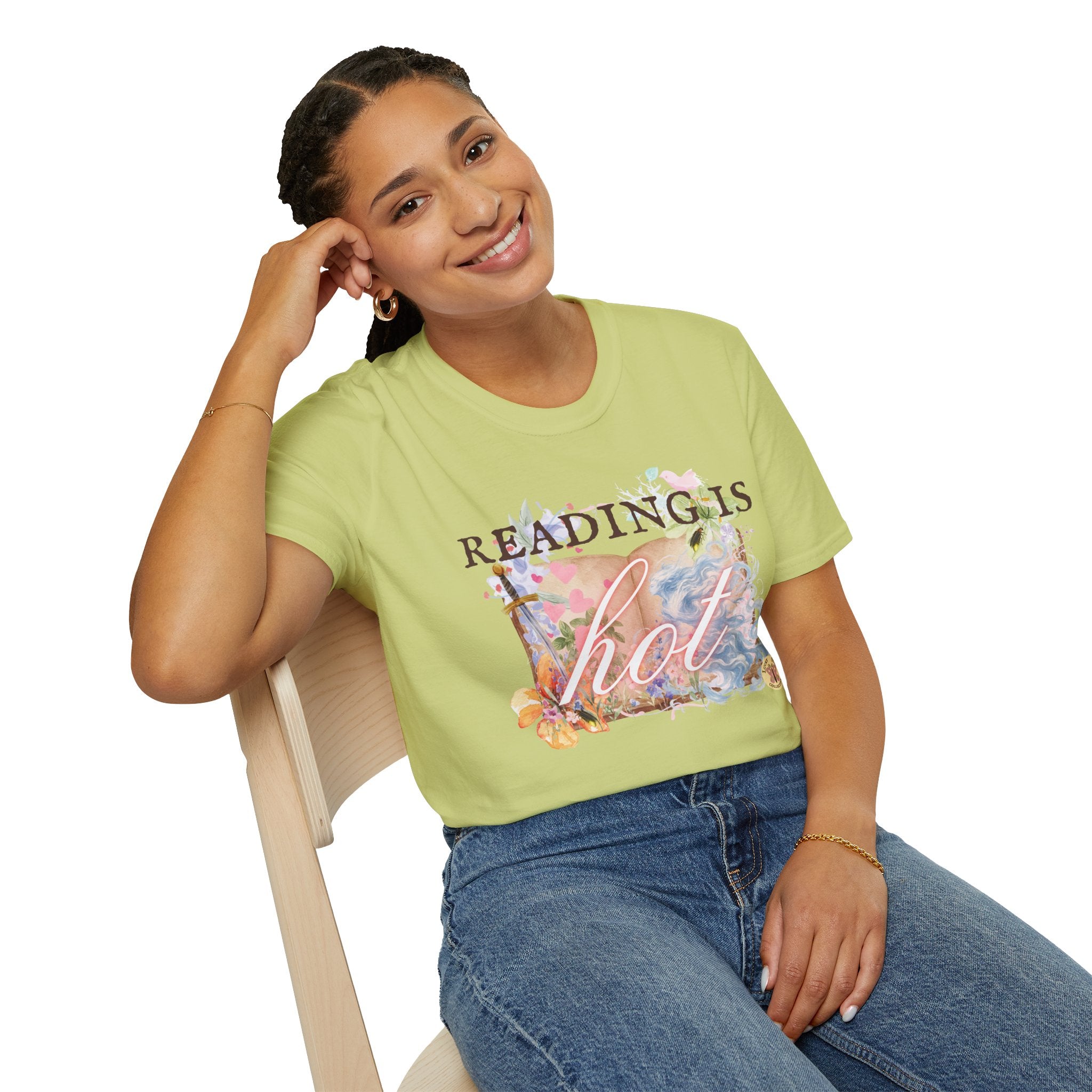 Reading is Hot Unisex T-Shirt - Blue Wind
