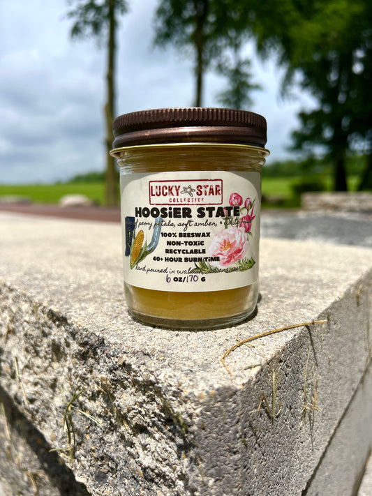 Hoosier State Beeswax Candle