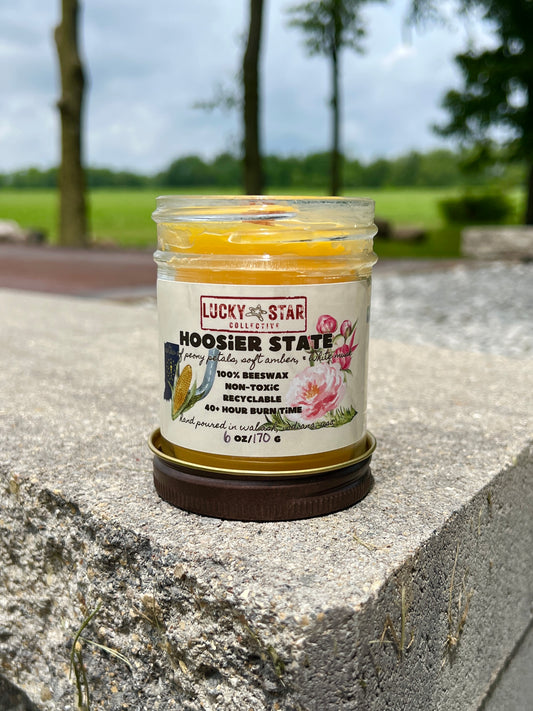 Hoosier State Beeswax Candle