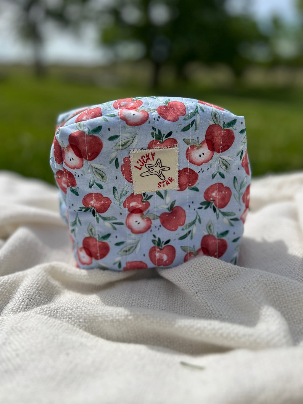 Apple Quilted Make-Up Bag