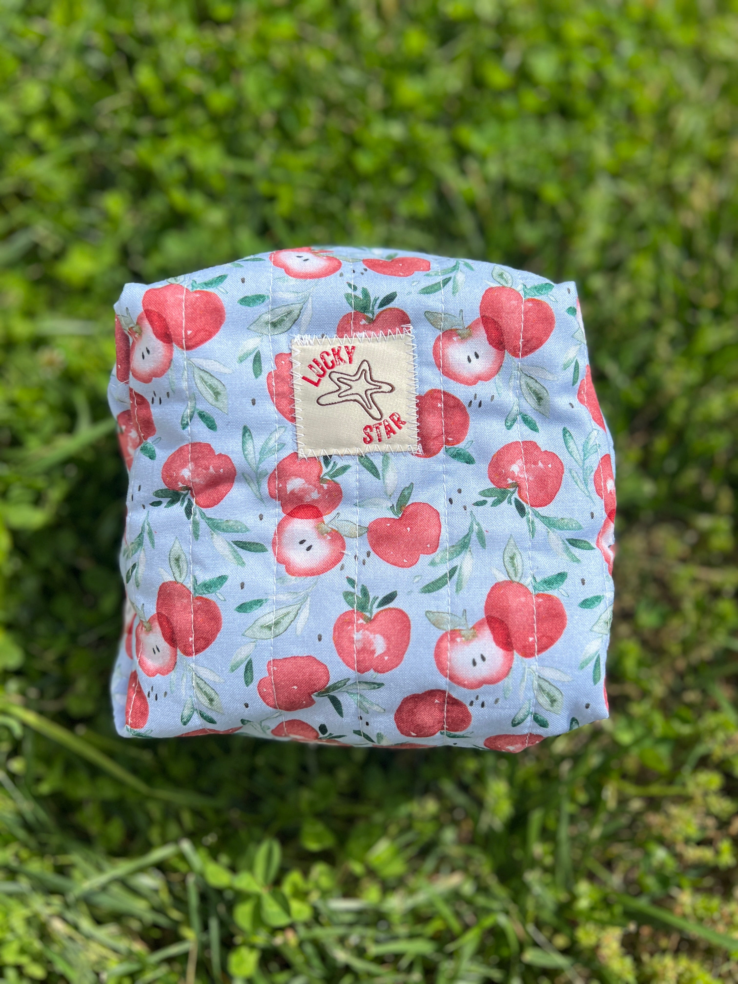 Apple Quilted Make-Up Bag