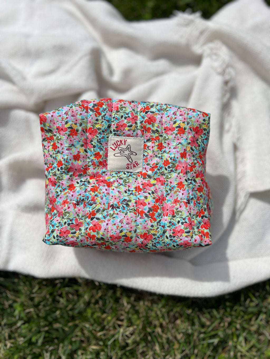 Flower Fields Quilted Make-Up Bag