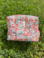 Flower Fields Quilted Make-Up Bag